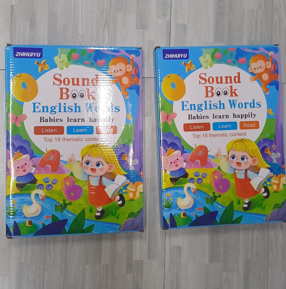 Interactive English Sound Book for Babies & Toddlers – Listen, Learn & Read with 18 Thematic Word Topics