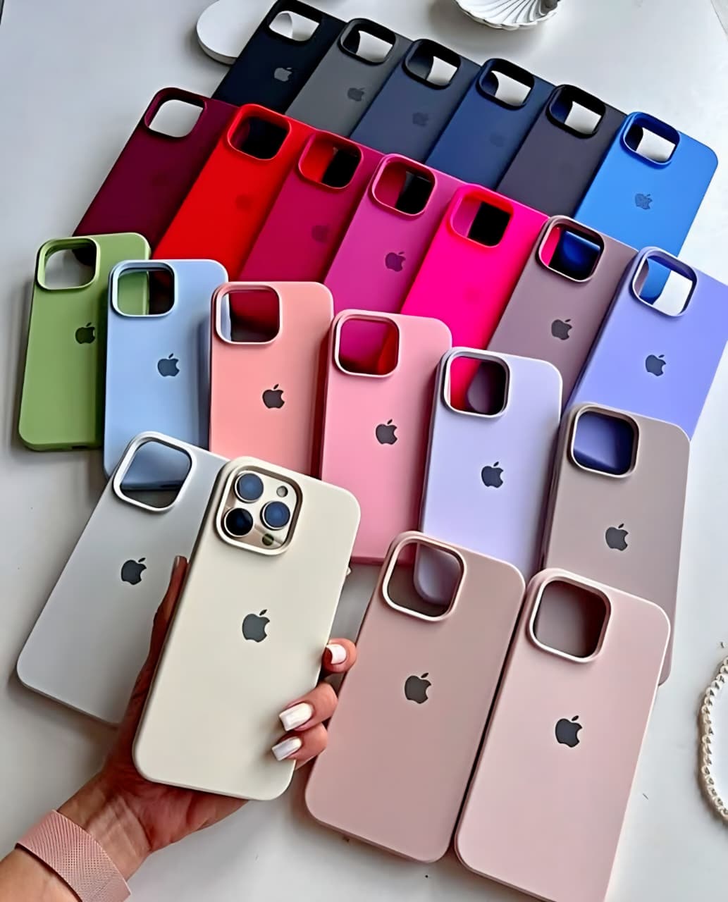 Original Silicone Case/Cover iPhone 7, iPhone 8, iPhone 7 Plus, iPhone 8 Plus Liquid silicone cover/case lens protection and screen
