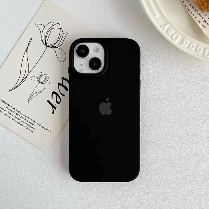 Original Silicone Case/Cover iPhone 14 Pro Max, 14 Pro, 14 Plus, 14 Plain Liquid Silicone camera lens protection cover/case for iPhone