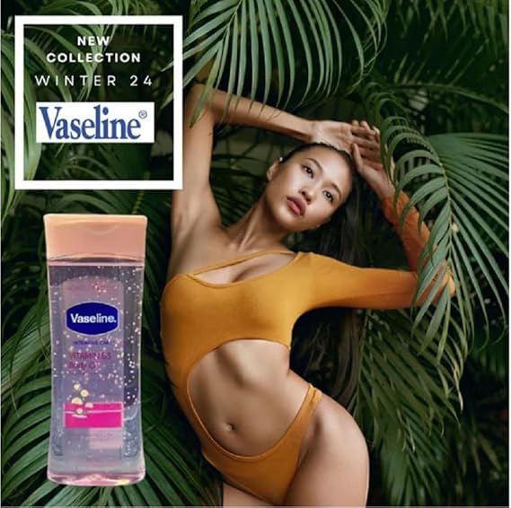 Vaseline Intensive Care Vitamin B3 Body Oil 200ml Rose Gel Moisturizing Specially formulated with 100% Rose Plant Essence & Rosemary extract proven to deeply moisturize and soothe dry, irritated skin.