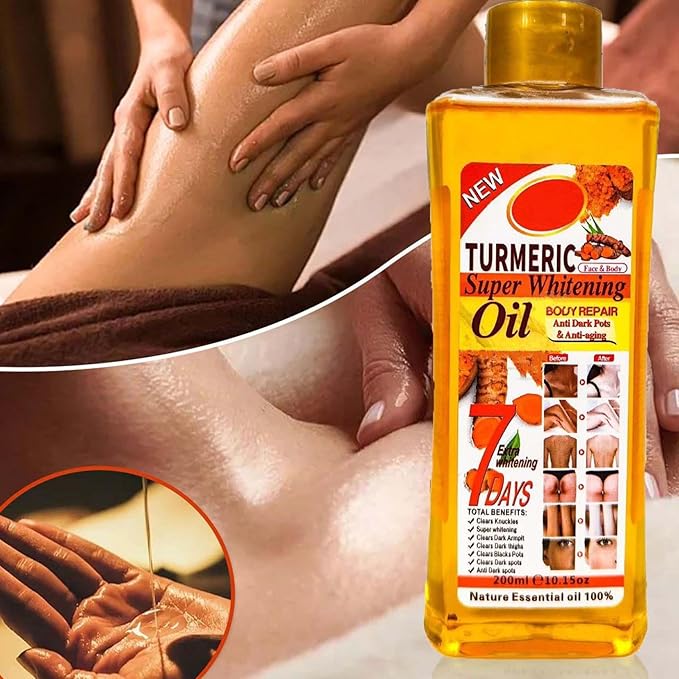 Veet Gold Vitamin E Turmeric Body Oil for Skin, Soft 7 Turmeric Oil, Natural Moisturizing Nourishing for Face and Body, Vitamin E Body Oil for All Skin Types available in 200ml, 300ml, 500ml & 1000ml.