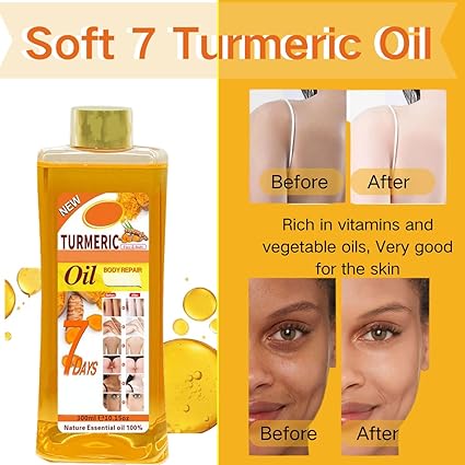 Veet Gold Vitamin E Turmeric Body Oil for Skin, Soft 7 Turmeric Oil, Natural Moisturizing Nourishing for Face and Body, Vitamin E Body Oil for All Skin Types available in 200ml, 300ml, 500ml & 1000ml.