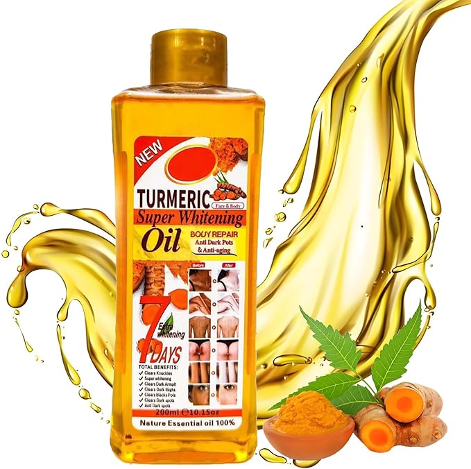 Veet Gold Vitamin E Turmeric Body Oil for Skin, Soft 7 Turmeric Oil, Natural Moisturizing Nourishing for Face and Body, Vitamin E Body Oil for All Skin Types available in 200ml, 300ml, 500ml & 1000ml.