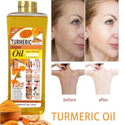 Veet Gold Vitamin E Turmeric Body Oil for Skin, Soft 7 Turmeric Oil, Natural Moisturizing Nourishing for Face and Body, Vitamin E Body Oil for All Skin Types available in 200ml, 300ml, 500ml & 1000ml.