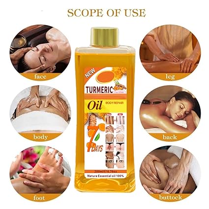 Veet Gold Vitamin E Turmeric Body Oil for Skin, Soft 7 Turmeric Oil, Natural Moisturizing Nourishing for Face and Body, Vitamin E Body Oil for All Skin Types available in 200ml, 300ml, 500ml & 1000ml.