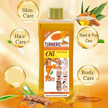 Veet Gold Vitamin E Turmeric Body Oil for Skin, Soft 7 Turmeric Oil, Natural Moisturizing Nourishing for Face and Body, Vitamin E Body Oil for All Skin Types available in 200ml, 300ml, 500ml & 1000ml.
