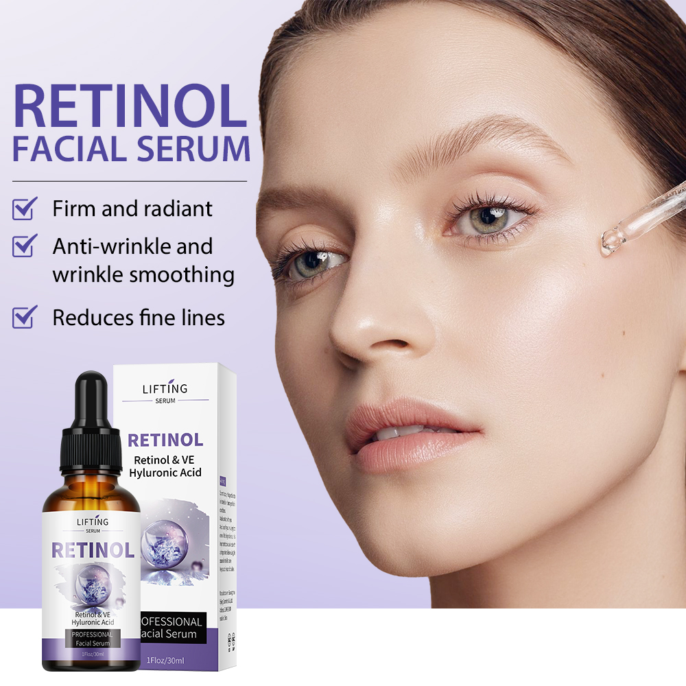 LIFTING Retinol Facial Serum 30ml, Retinol, Vitamin E and Hyaluronic Acid Face Serum for Hydration and Skin Care, Lightweight Anti-Aging Moisturizing Serum for Smooth, Firm and Healthy-Looking Skin  .