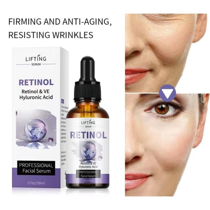 LIFTING Retinol Facial Serum 30ml, Retinol, Vitamin E and Hyaluronic Acid Face Serum for Hydration and Skin Care, Lightweight Anti-Aging Moisturizing Serum for Smooth, Firm and Healthy-Looking Skin  .