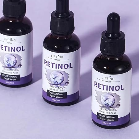 LIFTING Retinol Facial Serum 30ml, Retinol, Vitamin E and Hyaluronic Acid Face Serum for Hydration and Skin Care, Lightweight Anti-Aging Moisturizing Serum for Smooth, Firm and Healthy-Looking Skin  .