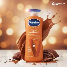 Vaseline Intensive Care Cocoa Radiant Body Lotion 725ml with Pure Cocoa Butter and Vaseline Jelly, Non Greasy Daily Moisturizer for Dry Skin, Deep Nourishment, Long Lasting Hydration & Natural Health.