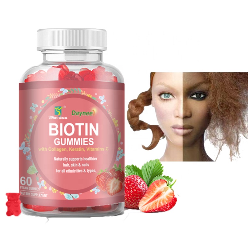 Daynee Biotin Gummies for Hair Growth | Max Strength Biotin 10000mcg Prevents Thinning and Loss | Chewable Biotin Supplement for Women Men and Kids | 100 Count Vegan Hair Gummies for Hair Skin & Nails