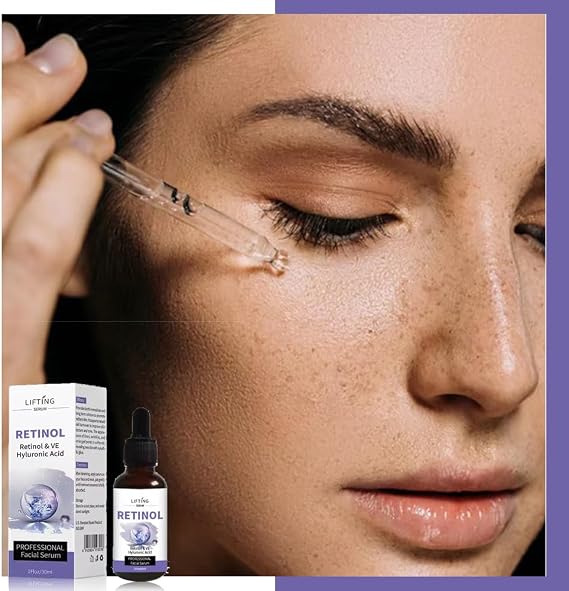 LIFTING Retinol Facial Serum 30ml, Retinol, Vitamin E and Hyaluronic Acid Face Serum for Hydration and Skin Care, Lightweight Anti-Aging Moisturizing Serum for Smooth, Firm and Healthy-Looking Skin  .
