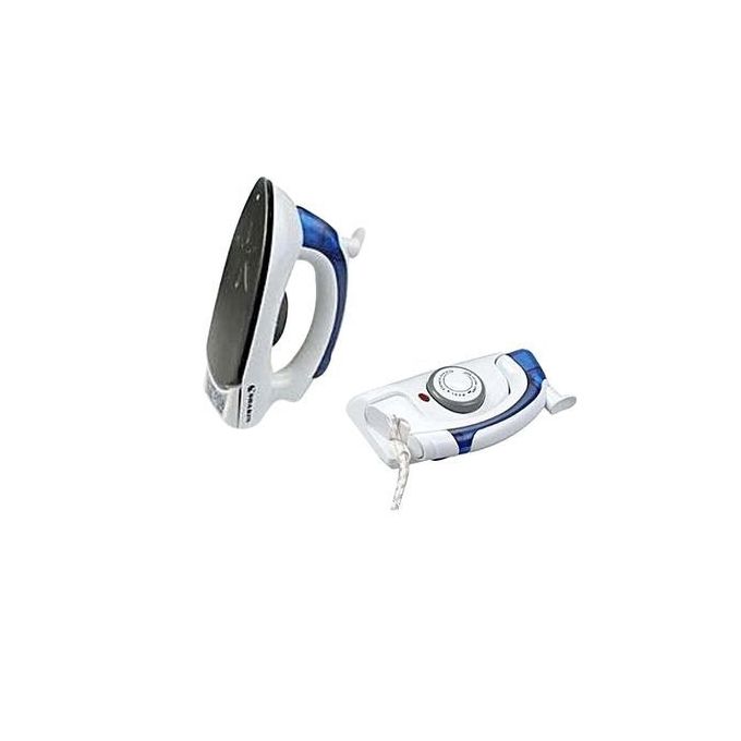 JSOT Portable Foldable Steam Iron - 1000W, White, Non-Stick Sole Plate