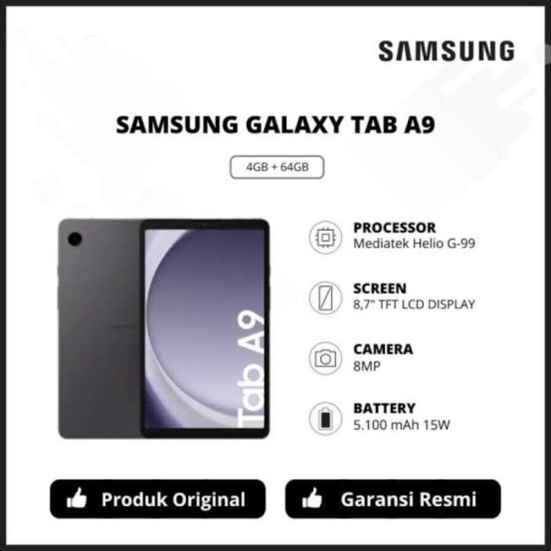 LIMITED TIME OFFER!! SAMSUNG GALAXY TAB A9 64GB STORAGE 4GB RAM 5,100MAH BATTERY 15W FAST CHARGE 8.7-INCH DISPLAY ANDROID 14(UPGRADABLE) 2 YEARS WARRANT/WITH SIMCARD / 8MP ULTRACLEAR CAMERA