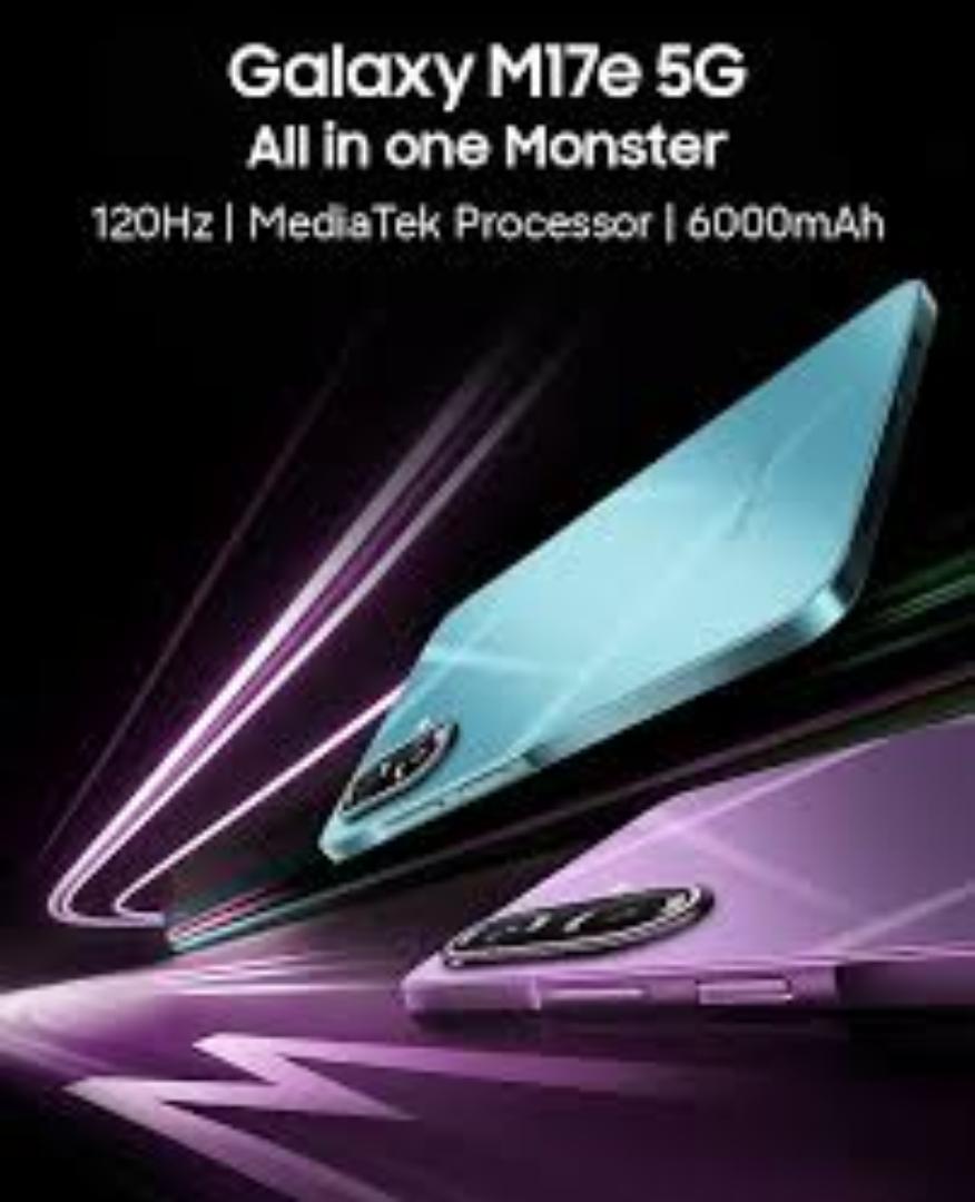 LIMITED TIME OFFER!! SAMSUNG GALAXY M17e 128GB STORAGE 4GB RAM 6000MAH BATTERY 25W TYPE -C FAST CHARGE 50MP ULTRACLEAR CAMERA 6.7-INCH DISPLAY / DUAL SIMCARD / ANDROID 15 (UPGRADABLE) 2 YEARS WARRANT