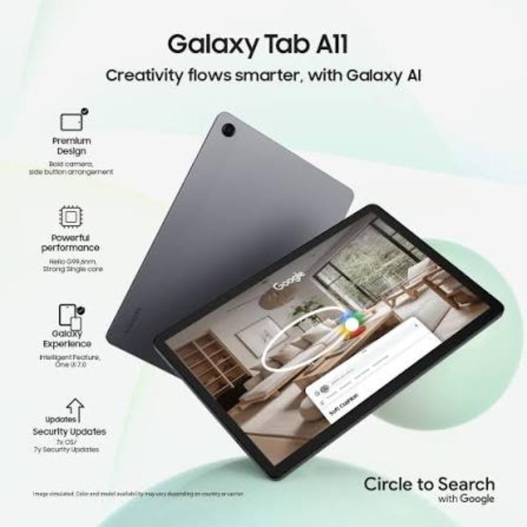 LIMITED TIME OFFER!! SAMSUNG GALAXY TAB A11 128GB STORAGE 8GB RAM 5,100MAH BATTERY 15W TYPE-C FAST CHARGE ANDROID 15 (UPGRADABLE) 8.7-INCH DISPLAY 2YEARS WARRANT 8MP ULTRACLEAR CAMERA / DOLBY ATMOS