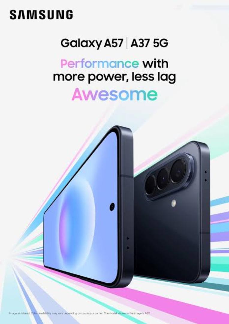 LIMITED TIME OFFER! SAMSUNG GALAXY A37 5G 256GB STORAGE 8GB RAM 5000MAH BATTERY 45W TYPE -C FAST CHARGE 50MP ULTRACLEAR CAMERA 6.7-INCH DISPLAY / DUAL SIMCARD / ANDROID 16 (UPGRADABLE) 2 YEARS WARRANT