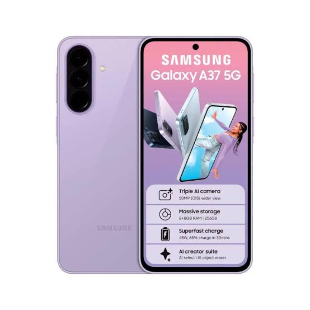 LIMITED TIME OFFER! SAMSUNG GALAXY A37 5G 256GB STORAGE 8GB RAM 5000MAH BATTERY 45W TYPE -C FAST CHARGE 50MP ULTRACLEAR CAMERA 6.7-INCH DISPLAY / DUAL SIMCARD / ANDROID 16 (UPGRADABLE) 2 YEARS WARRANT