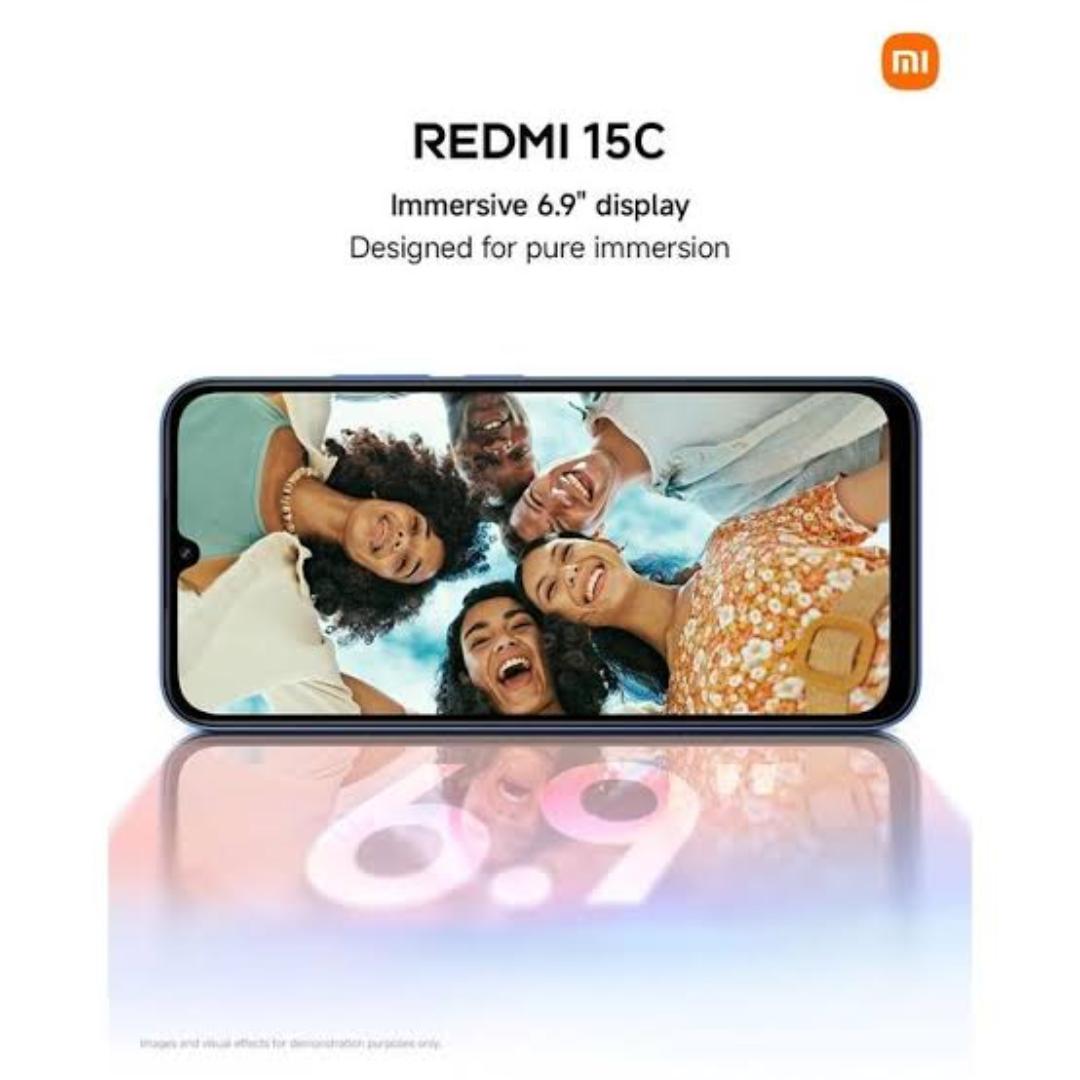 LIMITED TIME OFFER!! XIAOMI REDMI 15C 128GB STORAGE 4GB RAM 6000MAH BATTERY 33W TYPE-C FAST CHARGE 6.9-INCH DISPLAY 50MP ULTRACLEAR CAMERA/ ANDROID 15 DUAL SIMCARD 2 YEARS WARRANT SIDE FINGERPRINT