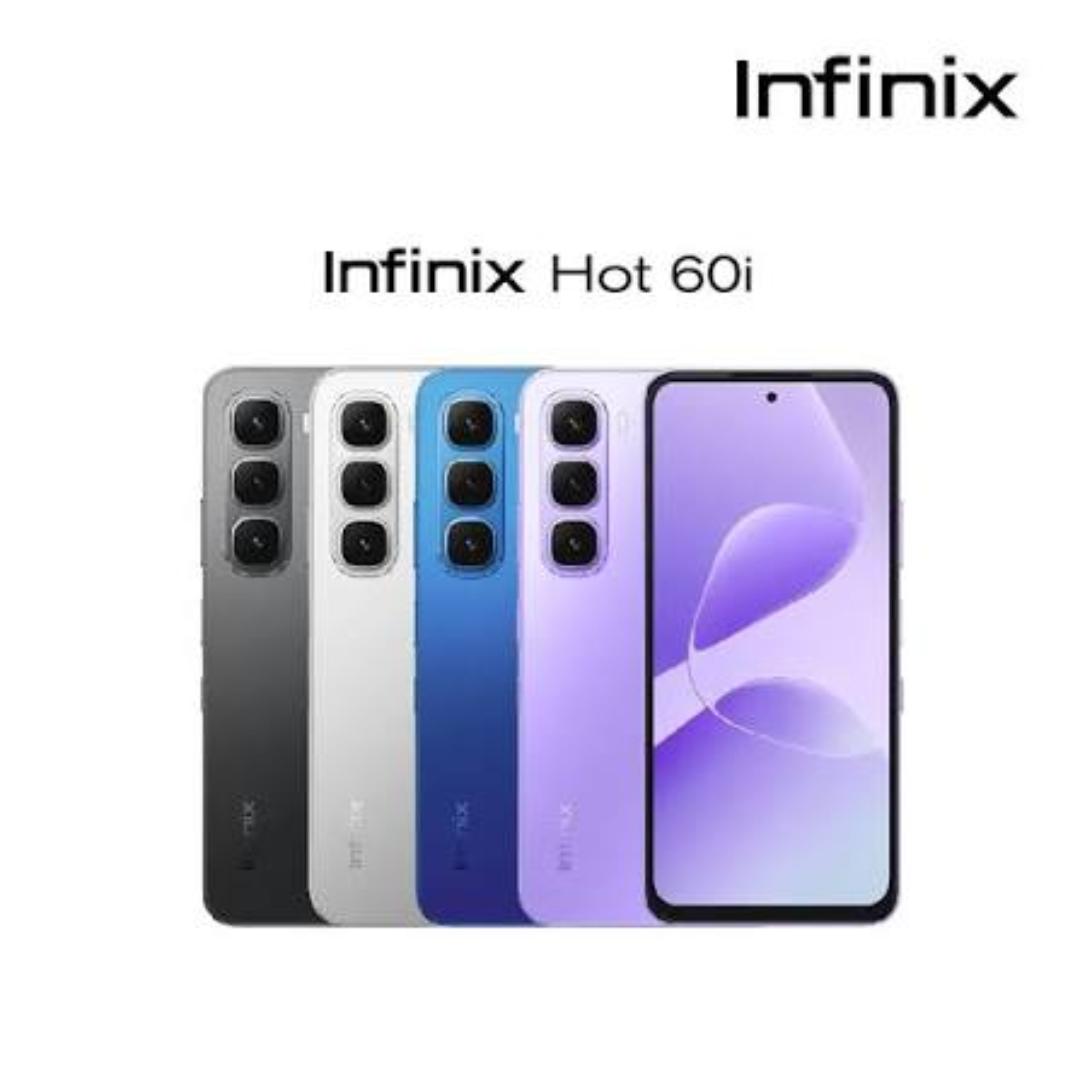 LIMITED TIME OFFER!! INFINIX HOT 60i 256GB STORAGE 8GB RAM 5160MAH BATTERY 45W TYPE-C FAST CHARGE 6.7-INCH DISPLAY 50MP ULTRACLEAR CAMERA/ ANDROID 15 DUAL SIMCARD 13MONTHS WARRANT/SIDE-MOUNT SENSOR