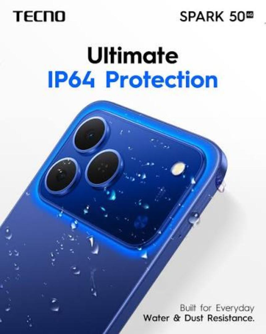LIMITED TIME OFFER!! TECNO SPARK 50 256GB STORAGE 4GB(+ 8GB) RAM 6700MAH BATTERY 18W TYPE-C FAST CHARGE 6.78-INCH DISPLAY 50MP ULTRACLEAR CAMERA/ ANDROID 16 DUAL SIMCARD  13MONTHS WARRANT/SIDE SENSOR