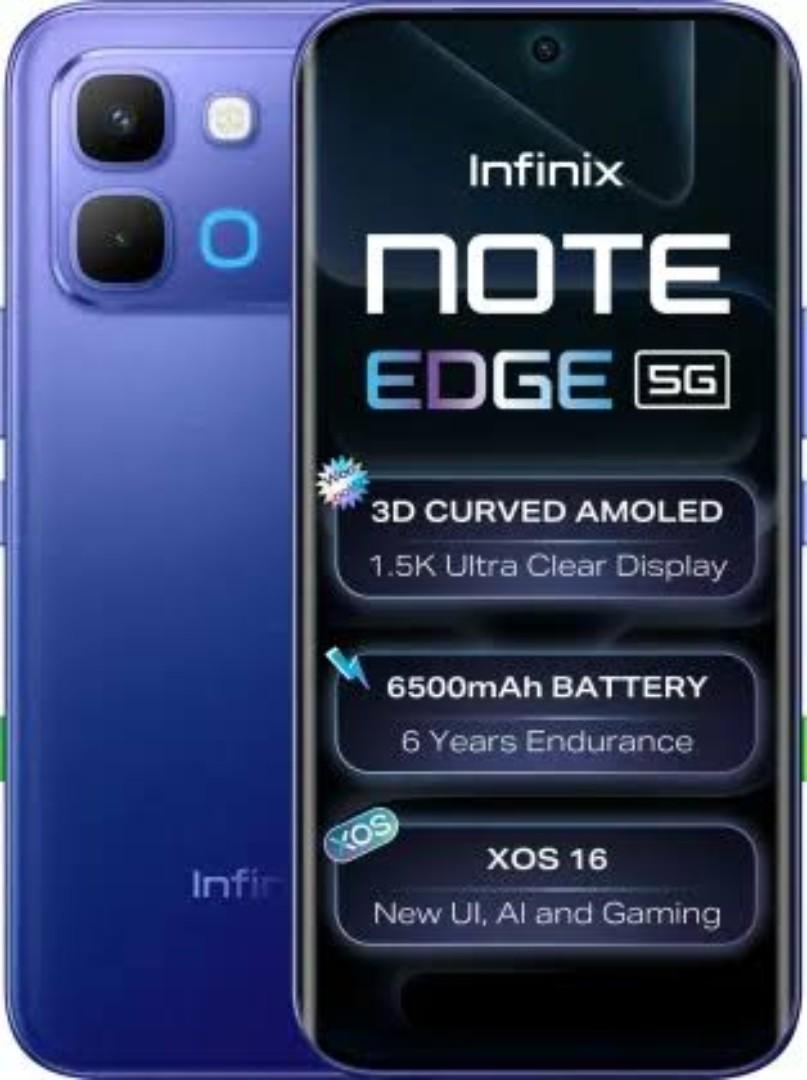 LIMITED TIME OFFER!! INFINIX NOTE EDGE 5G 256GB STORAGE 8GB RAM 6500MAH BATTERY 45W TYPE-C FAST CHARGE 6.78-INCH DISPLAY 50MP ULTRACLEAR CAMERA/ ANDROID 16 DUAL SIMCARD 24MONTHS WARRANT/DISPLAY SENSOR