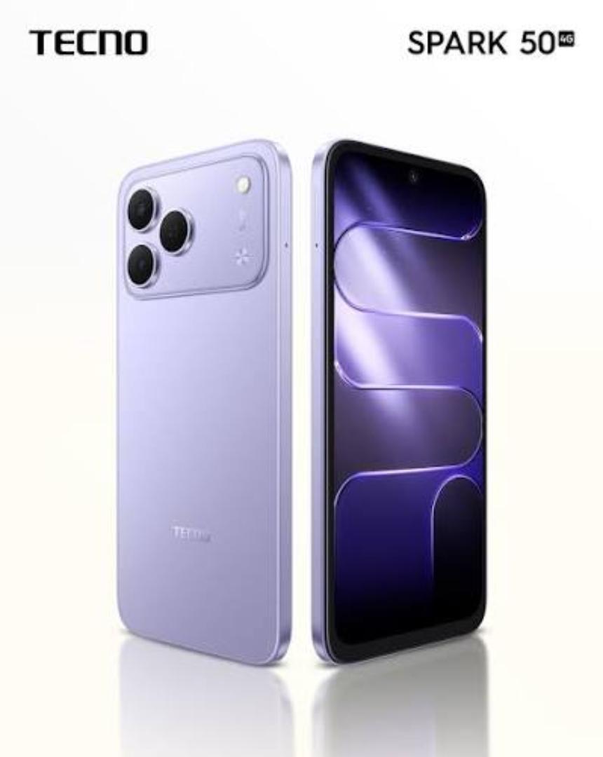 LIMITED TIME OFFER!! TECNO SPARK 50 256GB STORAGE 4GB(+ 8GB) RAM 6700MAH BATTERY 18W TYPE-C FAST CHARGE 6.78-INCH DISPLAY 50MP ULTRACLEAR CAMERA/ ANDROID 16 DUAL SIMCARD  13MONTHS WARRANT/SIDE SENSOR