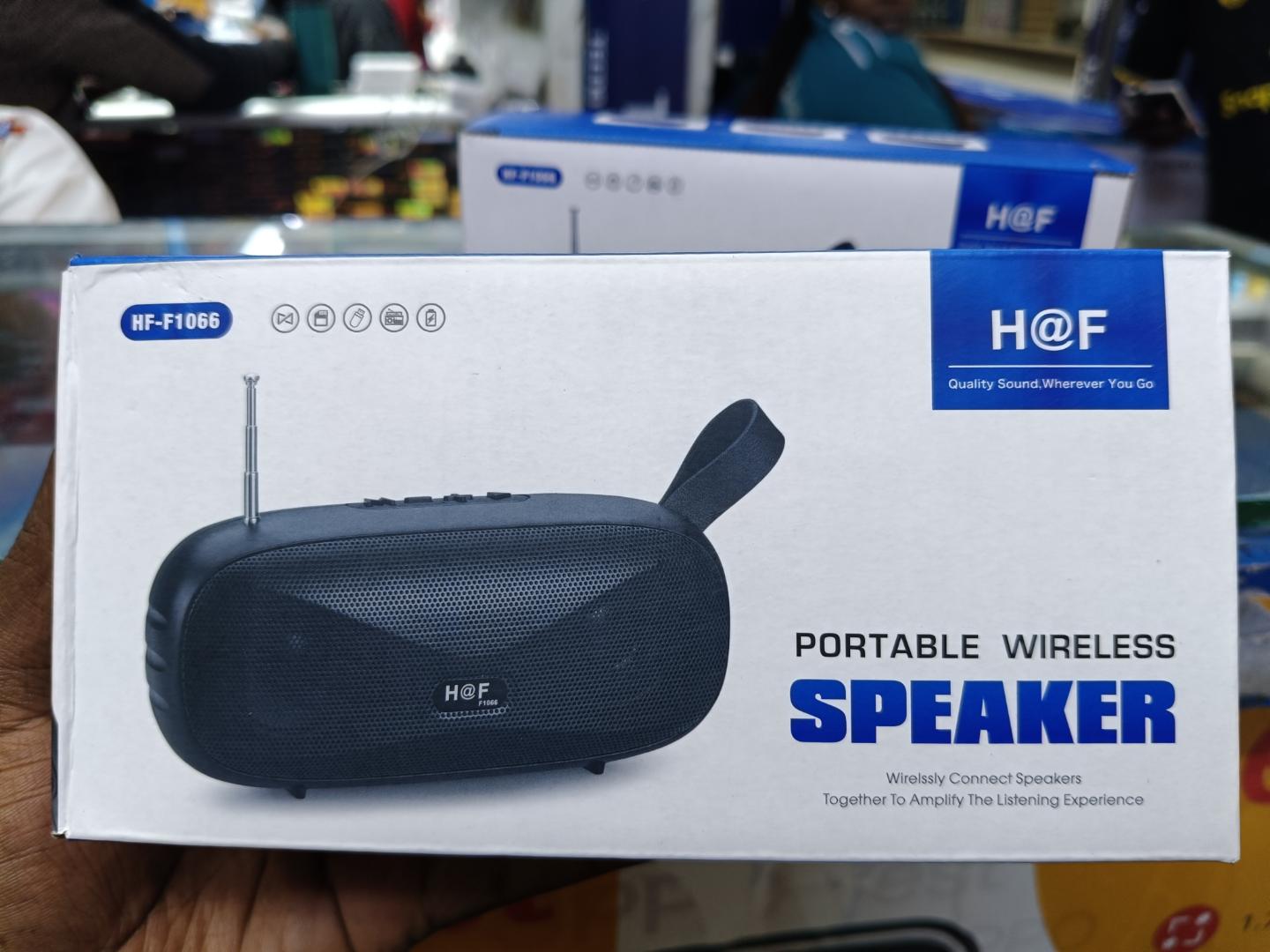 LIMITED TIME OFFER!! H@F PORTABLE WIRELESS BLUETOOTH SPEAKER, WIRELESS FM, MEMORY CARD SLOT, TYPE-C & MICRO CHARGE PORT, UPTO 6HRS ACTIVE, 10M DISTANCE