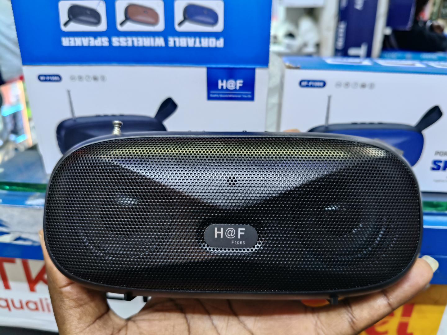 LIMITED TIME OFFER!! H@F PORTABLE WIRELESS BLUETOOTH SPEAKER, WIRELESS FM, MEMORY CARD SLOT, TYPE-C & MICRO CHARGE PORT, UPTO 6HRS ACTIVE, 10M DISTANCE