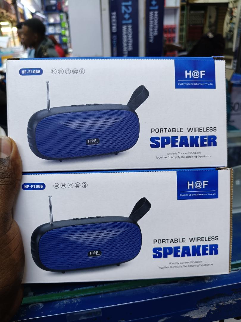 LIMITED TIME OFFER!! H@F PORTABLE WIRELESS BLUETOOTH SPEAKER, WIRELESS FM, MEMORY CARD SLOT, TYPE-C & MICRO CHARGE PORT, UPTO 6HRS ACTIVE, 10M DISTANCE