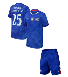 2025-2026 Chelsea Home Kit-Kid's Football Jersey Kit - Breathable Short Sleeve Soccer Jersey&Matching Shorts Set For Boys&Girls.