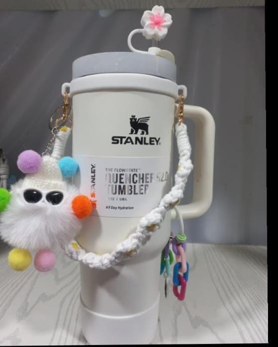 5 in 1 Decorative Stanley mug accessories 
✔️Pink
✔️Purple
✔️Blue
✔️White