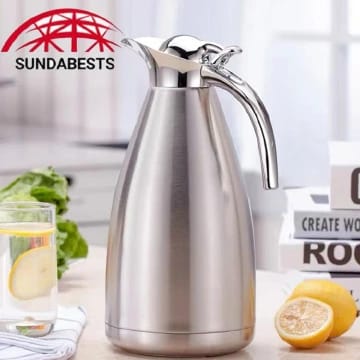 SUNDABESTS 2.0L Stainless Steel Vacuum Coffee Pot (Silver)

The SUNDABESTS 2.0L vacuum thermos is a durable stainless steel coffee pot designed for keeping drinks hot or cold for extended periods, mak