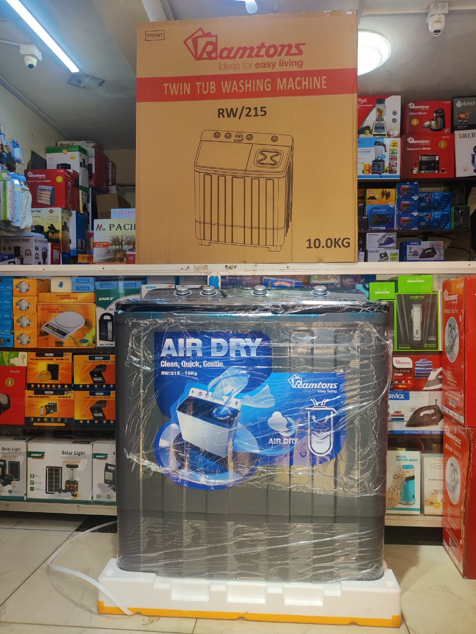 Ramtons Washing Machine Twin Tub 10KG with Air Dryer RW/215 

Make laundry days faster, easier & more convenient with the powerful Ramtons RW/215 Twin Tub Washing Machine. Designed for medium to