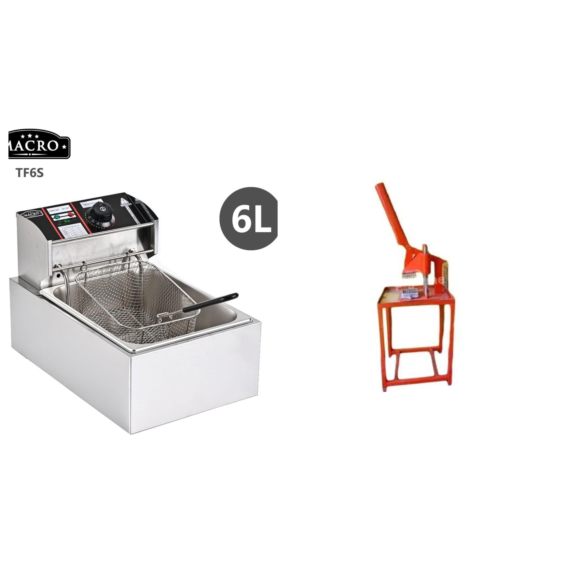 6L Single Deep Fryer + Chips Cutter Combo
A powerful 2-in-1 frying and cutting solution designed for fast food preparation, small businesses, and busy home kitchens. This combo helps you cut, fr