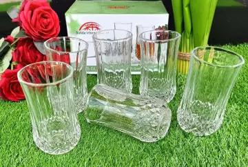 6PCS 310ML Long Diamond-Cut Drinking Glass Set. Designed with a luxurious crystal-like finish, these elegant tumblers add a touch of class to every sip — whether you're serving juice, water, cocktails