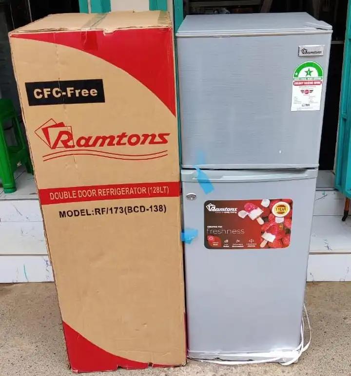 Ramtons 2 Door Direct Cool Fridge – 128 Litres | Silver Finish ❄️

Upgrade your kitchen with the sleek and reliable Ramtons 128L 2-Door Direct Cool Refrigerator, designed to keep your food fresh, orga