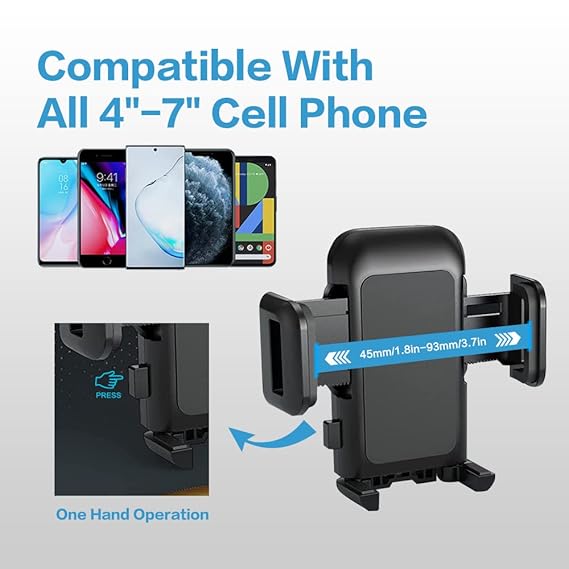 Original quality Car Phone Holder Mount, Heavy Duty Windshield Phone Mount for Car, 360-Degree Rotative Dash Mount Phone Holder, Non-Shaking for Car Dashboard Mount Sucker Car Phone Holder Mount Stand