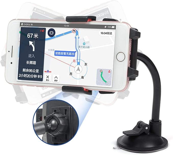 Original quality Car Phone Holder Mount, Heavy Duty Windshield Phone Mount for Car, 360-Degree Rotative Dash Mount Phone Holder, Non-Shaking for Car Dashboard Mount Sucker Car Phone Holder Mount Stand