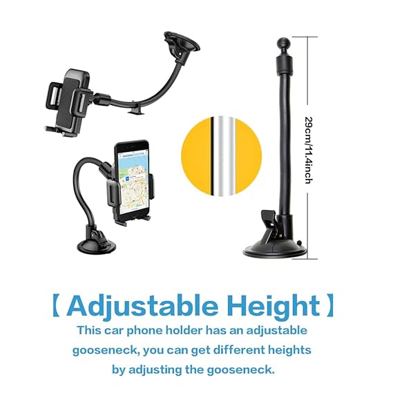Original quality Car Phone Holder Mount, Heavy Duty Windshield Phone Mount for Car, 360-Degree Rotative Dash Mount Phone Holder, Non-Shaking for Car Dashboard Mount Sucker Car Phone Holder Mount Stand
