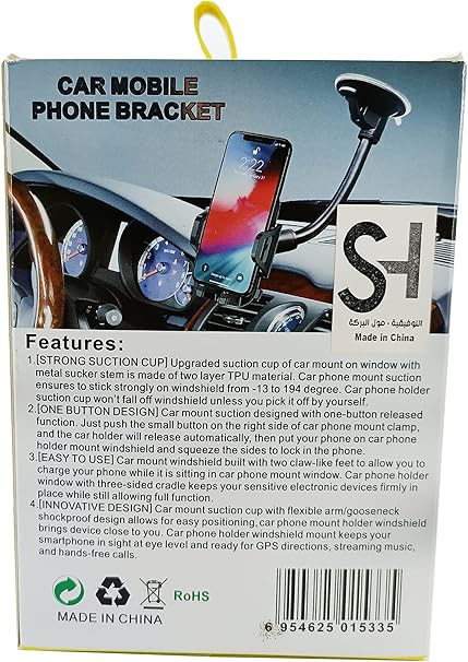 Original quality Car Phone Holder Mount, Heavy Duty Windshield Phone Mount for Car, 360-Degree Rotative Dash Mount Phone Holder, Non-Shaking for Car Dashboard Mount Sucker Car Phone Holder Mount Stand