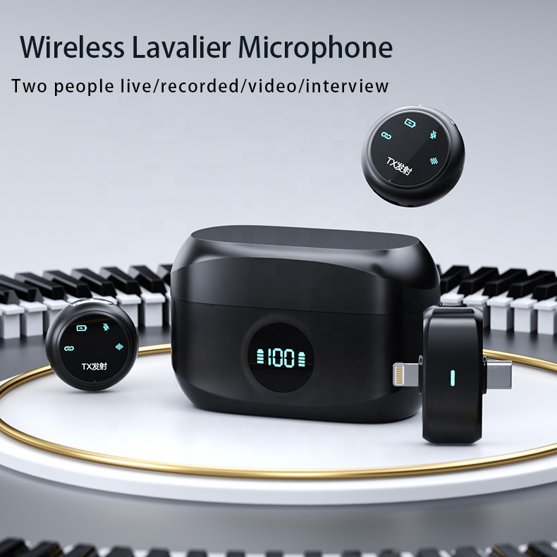 K31 Pro Wireless Lavalier Microphone 2.4G Noise Reduction Clip-On Mic for Android Type-C Smartphones Video Recording Live Streaming Podcast Interview Teaching Vlogging Content Creation               .