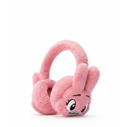 WBK865 Plush Wireless Bluetooth Headphones for girls,Cute Bunny Rabbit Soft Plush Headset, Bluetooth 5.3 Stereo Sound, HD Voice, Large Battery, Adjustable Over-Ear Wireless Headphones for Music,travel
