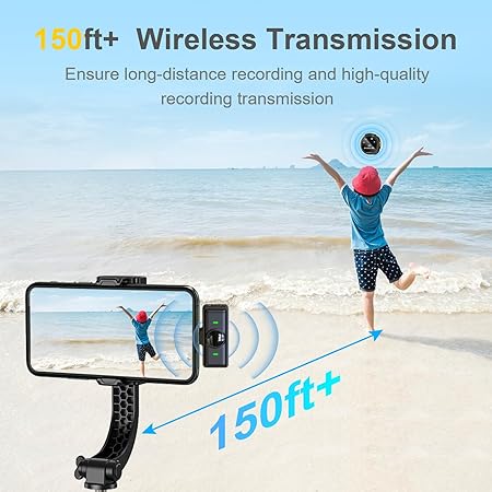 Wireless Lavalier Microphone with Charging Case, USB-C Compatible for iPhone 16/15/Android/PC/laptop, 48KHz/24Bit Mini Lapel Mic, 150ft Range 16H Battery for Recording Live Vlog, interviews & podcast.