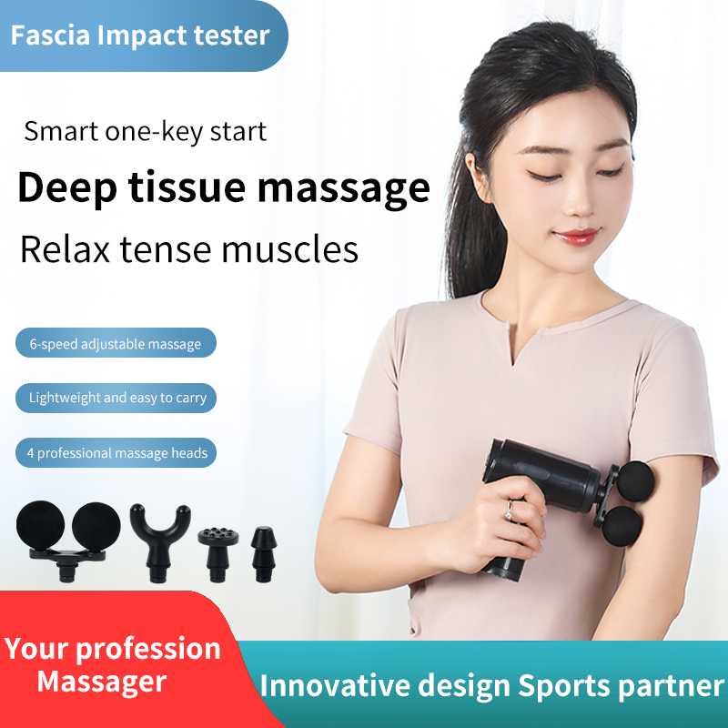 Portable Massage Gun Deep Tissue Muscle Massager with 4 Interchangeable Massage Heads USB Type C Rechargeable Handheld Body Massager for Back Neck Shoulders Arms Legs Fitness Recovery and Relaxation .