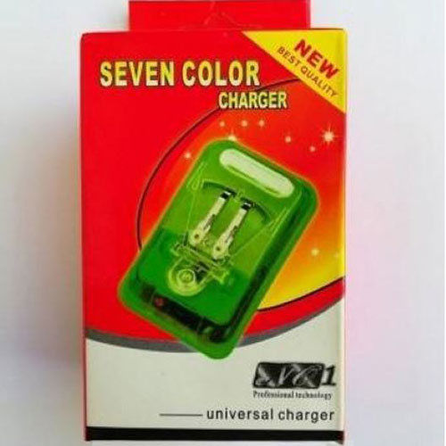 OFFER!! Seven Colour Universal Mobile Phone Battery Charger Seven Color Charger Multi Color LED Universal Battery Charging Clip Portable External Battery Charger for Smartphone Rechargeable Batteries.