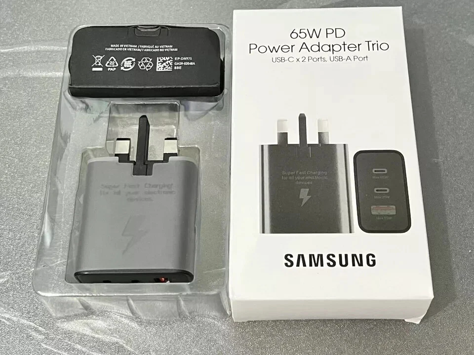 Samsung Super Fast Charging PD Adapter USB-C Wall Charger 25W 35W 45W 65W Power Adapter with Power Delivery Technology for Galaxy Smartphones, Tablets, Laptops, Earbuds and USB-C Compatible Devices  .