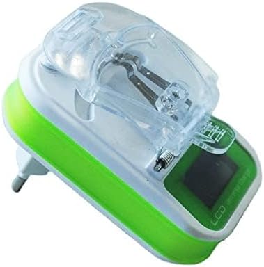 Universal LCD USB Battery Charger with Digital Display Adjustable Charging Clip Portable Rechargeable Battery Charger for Mobile Phone Batteries Camera Batteries and More with LCD Display for battery.