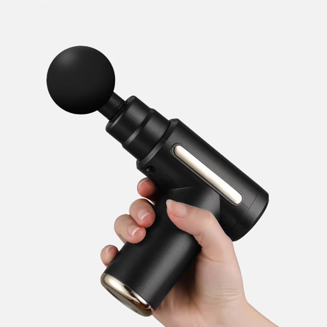 Portable Massage Gun Deep Tissue Muscle Massager Rechargeable Handheld deep Body Massage Device with 4 Interchangeable Massage Heads for Neck Back Shoulders Arms Legs Fitness Recovery and Relaxation.