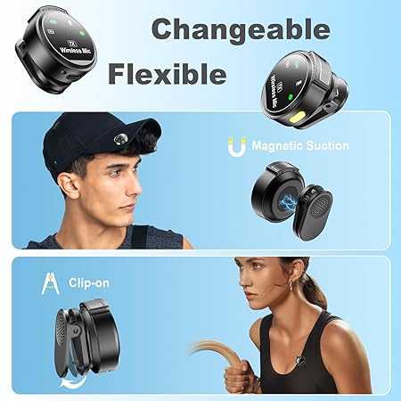 Wireless Lavalier Microphone with Charging Case, USB-C Compatible for iPhone 16/15/Android/PC/laptop, 48KHz/24Bit Mini Lapel Mic, 150ft Range 16H Battery for Recording Live Vlog, interviews & podcast.